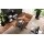 Interliving Sessel Serie 4566 haselnussfarbenes Leder Punch & schwarzer Sternfuß