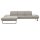 Interliving Sofa Serie 4460 - Ecksofa silbergrauer Webstoff Jazz 121 & schwarze Metallfüße - Stellfläche ca. 191 x 308 cm