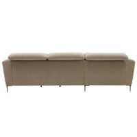 Interliving Sofa Serie 4461 - Ecksofa sandfarbener Bezug Mido 64 & schwarze Metallfüße - Stellfläche ca. 185 x 290 cm