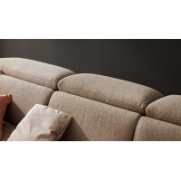 Interliving Sofa Serie 4461 - Ecksofa sandfarbener Bezug Mido 64 & schwarze Metallfüße - Stellfläche ca. 185 x 290 cm