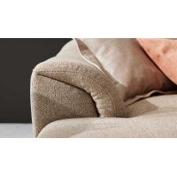 Interliving Sofa Serie 4461 - Ecksofa sandfarbener Bezug Mido 64 & schwarze Metallfüße - Stellfläche ca. 185 x 290 cm