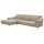 Interliving Sofa Serie 4461 - Ecksofa sandfarbener Bezug Mido 64 & schwarze Metallfüße - Stellfläche ca. 185 x 290 cm