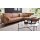 Interliving Sofa Serie 4461 - Ecksofa haselnussfarbenes Leder Punch & schwarze Aluminiumfüße - Stellfläche ca. 292 x 244 cm