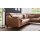 Interliving Sofa Serie 4461 - Ecksofa haselnussfarbenes Leder Punch & schwarze Aluminiumfüße - Stellfläche ca. 292 x 244 cm