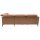 Interliving Sofa Serie 4461 - Ecksofa haselnussfarbenes Leder Punch & schwarze Aluminiumfüße - Stellfläche ca. 292 x 244 cm