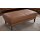 Interliving Sofa Serie 4461 - XXL-Hocker haselnussfarbenes Leder Punch & schwarze Aluminiumfüße - ca. 120 x 65 cm