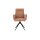 Interliving Esszimmer Serie 5505 - Armlehnstuhl mit Drehfunktion hellbraunes Flachgewebe 985-72 & schwarzes Metall
