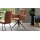 Interliving Esszimmer Serie 5505 - Armlehnstuhl mit Drehfunktion hellbraunes Flachgewebe 985-72 & schwarzes Metall