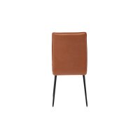 Interliving Esszimmer Serie 5505 - Esszimmerstuhl caramelfarbene Mikrofaser 925-72 & schwarzes Metall