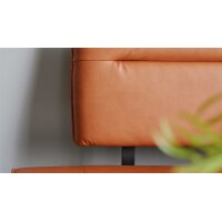 Interliving Esszimmer Serie 5505 - Eckbankkombination caramelfarbene Mikrofaser 925-72 & schwarzes Metall - Stellfläche ca. 169 x 215 cm