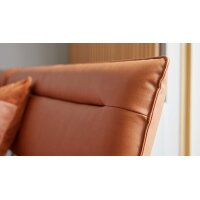 Interliving Esszimmer Serie 5505 - Eckbankkombination caramelfarbene Mikrofaser 925-72 & schwarzes Metall - Stellfläche ca. 169 x 215 cm