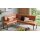 Interliving Esszimmer Serie 5505 - Eckbankkombination caramelfarbene Mikrofaser 925-72 & schwarzes Metall - Stellfläche ca. 169 x 215 cm