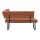 Interliving Esszimmer Serie 5505 - Eckbankkombination caramelfarbene Mikrofaser 925-72 & schwarzes Metall - Stellfläche ca. 169 x 215 cm