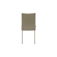 Interliving Esszimmer Serie 5122 – Polsterstuhl fangofarbenes Kunstleder LEA-TEX & gebürsteter Edelstahl