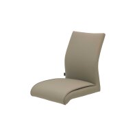 Interliving Esszimmer Serie 5122 – Polsterstuhl fangofarbenes Kunstleder LEA-TEX & gebürsteter Edelstahl