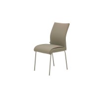 Interliving Esszimmer Serie 5122 – Polsterstuhl fangofarbenes Kunstleder LEA-TEX & gebürsteter Edelstahl