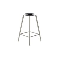 Interliving Esszimmer Serie 5122 – Barhocker schwarzes Kunstleder LEA-TEX & gebürsteter Edelstahl