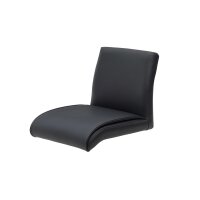Interliving Esszimmer Serie 5122 – Barhocker schwarzes Kunstleder LEA-TEX & gebürsteter Edelstahl
