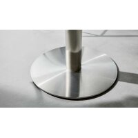 Interliving Esszimmer Serie 5122 – Tresenstuhl mit Liftfunktion rostbraune Mikrofaser & gebürsteter Edelstahl
