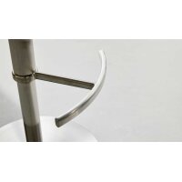 Interliving Esszimmer Serie 5122 – Tresenstuhl mit Liftfunktion rostbraune Mikrofaser & gebürsteter Edelstahl