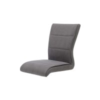 Interliving Esszimmer Serie 5122 – Schwingstuhl onyxfarbene Mikrofaser & mattschwarzes Metall