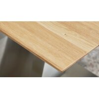 Interliving Esszimmer Serie 5122 – Esstisch Wildeiche & Edelstahl - ca. 160 x 90 cm