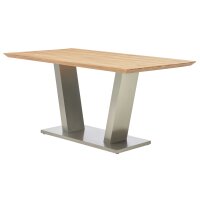 Interliving Esszimmer Serie 5122 – Esstisch Wildeiche & Edelstahl - ca. 160 x 90 cm
