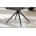 Interliving Esszimmer Serie 5122 – Armlehnstuhl onyxfarbene Mikrofaser & mattschwarzes Metall