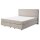Interliving Bettensystem Serie 1420 - Boxspringbett naturfarbener Stoffbezug Cleo - Liegefläche ca. 180 x 200 cm