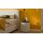 Interliving Bettensystem Serie 1420 - Nachtkonsole naturfarbener Stoffbezug Cleo & schwarzes Holz
