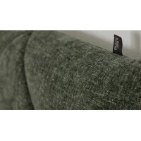 Interliving Bettensystem Serie 1420 - Boxspringbett moosgrüne Chenille Toni & schwarze Holzfüße - Liegefläche ca. 180 x 200 cm