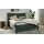 Interliving Bettensystem Serie 1420 - Boxspringbett moosgrüne Chenille Toni & schwarze Holzfüße - Liegefläche ca. 180 x 200 cm