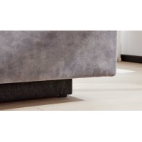 Interliving Bettensystem Serie 1420 - Boxspringbett mit Bettkasten silberfarbener Strickvelours Auri - Liegefläche ca. 180 x 200 cm