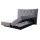 Interliving Bettensystem Serie 1420 - Boxspringbett mit Bettkasten silberfarbener Strickvelours Auri - Liegefläche ca. 180 x 200 cm