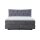 Interliving Bettensystem Serie 1420 - Boxspringbett mit Bettkasten silberfarbener Strickvelours Auri - Liegefläche ca. 180 x 200 cm
