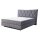 Interliving Bettensystem Serie 1420 - Boxspringbett mit Bettkasten silberfarbener Strickvelours Auri - Liegefläche ca. 180 x 200 cm