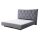 Interliving Bettensystem Serie 1420 - Boxspringbett mit Bettkasten silberfarbener Strickvelours Auri - Liegefläche ca. 180 x 200 cm