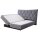 Interliving Bettensystem Serie 1420 - Boxspringbett mit Bettkasten silberfarbener Strickvelours Auri - Liegefläche ca. 180 x 200 cm