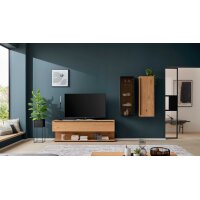 Interliving Wohnzimmer Serie 2033 - Wohnwand Asteiche -...
