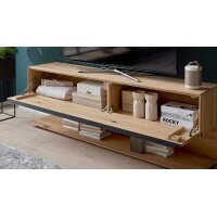 Interliving Wohnzimmer Serie 2033 - Wohnwand Asteiche - dreiteilig, Breite ca. 296 cm