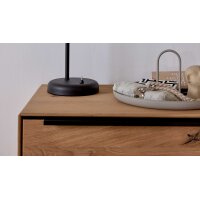 Interliving Wohnzimmer Serie 2033 - Highboard Asteiche & Parsolglas - drei Türen, Breite ca. 182 cm