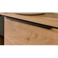 Interliving Wohnzimmer Serie 2033 - Highboard Asteiche & Parsolglas - drei Türen, Breite ca. 182 cm