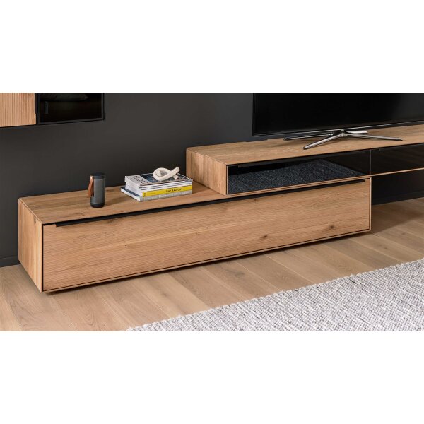 Interliving Wohnzimmer Serie 2033 - Lowboard Asteiche - eine Klapptür, Länge ca. 182 cm