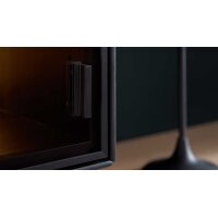 Interliving Wohnzimmer Serie 2033 - Hängeschrank dunkelgraues Glas & Asteiche - zwei Türen, Breite ca. 92 cm