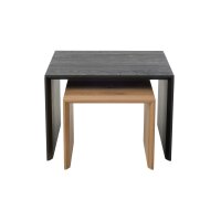 Interliving Wohnzimmer Serie 2033 - Couchtisch-Set schwarze & biancofarbene Asteiche - zweiteilig