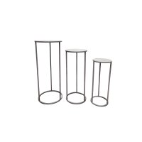 Blumensäule - 3er-Set Grau - Höhe ca. 50, 60,...
