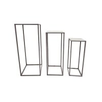 Blumensäule - 3er-Set Grau - Höhe ca. 50, 60,...
