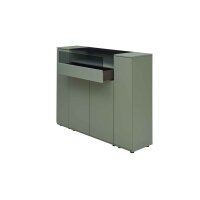Interliving Wohnzimmer Serie 2031 - Highboard Schilfgrün - Breite ca. 150 cm