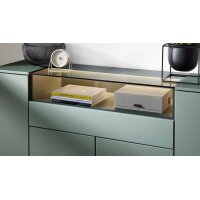 Interliving Wohnzimmer Serie 2031 - Highboard Schilfgrün - Breite ca. 150 cm