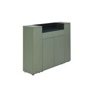 Interliving Wohnzimmer Serie 2031 - Highboard Schilfgrün - Breite ca. 150 cm
